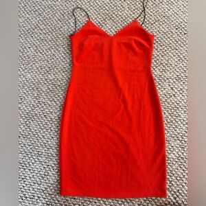 Red Spaghetti Strap Mini Dress